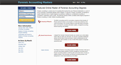 Desktop Screenshot of mastersinforensicaccounting.com